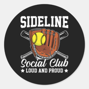 Sideline Social Club Luid En Trots Retro Moeder Mo Ronde Sticker