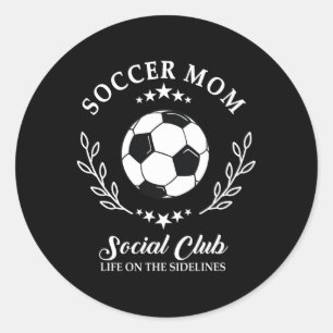Sideline Social Club Voetbal Mama Game Day Outfit  Ronde Sticker