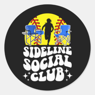 Sideline Social Club Zachte Mama Van Een Zachte Sp Ronde Sticker