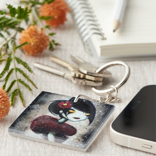 Sidelong (rode) sleutelhanger (Voorkant Rechts)