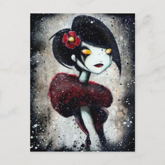 Sidelong (rood) briefkaart