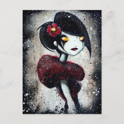 Sidelong (rood) briefkaart (Voorkant)