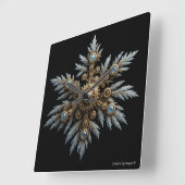 Sidera Flocon - Artefact steampunk Vierkante Klok (Hoek)