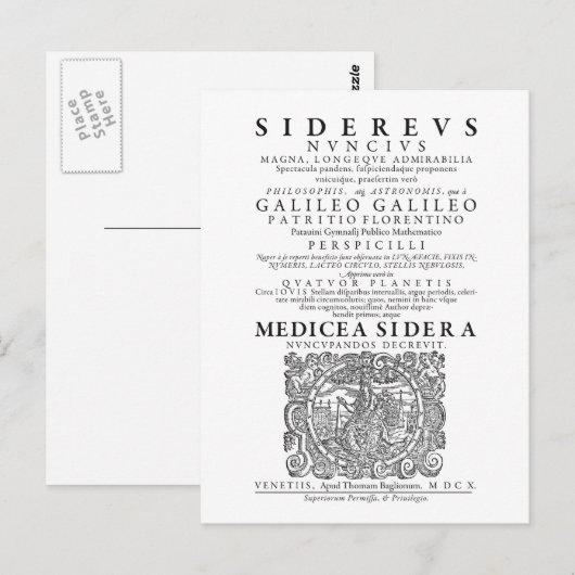 Sidereus Nuncius Briefkaart (Voorkant / Achterkant)