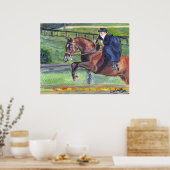Sidesaddle Horse Show Portret Poster (Keuken)
