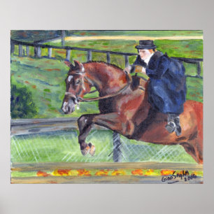 Sidesaddle Horse Show Portret Poster