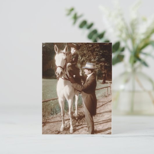 Sidesaddle-paar Briefkaart (Staand voorkant)