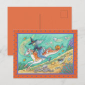 SIDESADDLE WITCH MERMAID, UNICORN MERHORSE FANTASY BRIEFKAART (Voorkant / Achterkant)