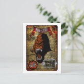 Sideshow Banner met Man Eating Gorilla Briefkaart (Staand voorkant)