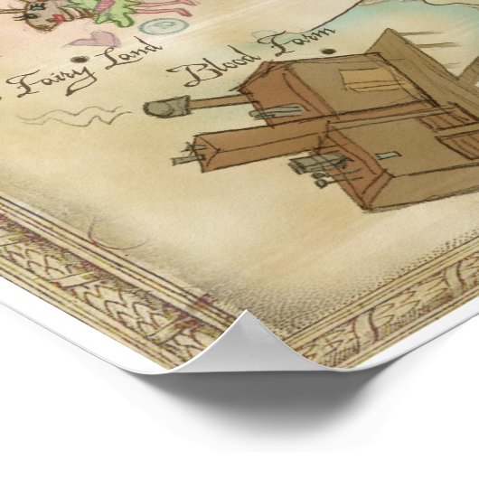 Sideshow Monkey-Wereldkaart Poster (Hoek)