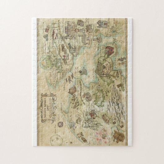 Sideshow Monkey Wereldkaart, puzzel Legpuzzel (Verticaal)