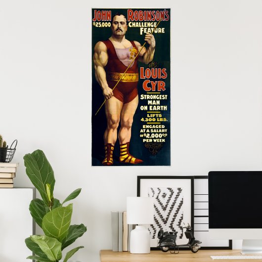 Sideshow Sterker Man op Aarde Louis Cyr Poster