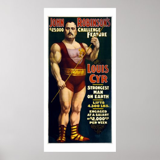 Sideshow Sterker Man op Aarde Louis Cyr Poster (Voorkant)