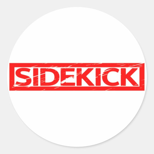 Sidetrap Stamp Ronde Sticker (Voorkant)