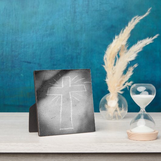 Sidewalk Art Chalk Cross Poster Fotoplaat (Insitu)