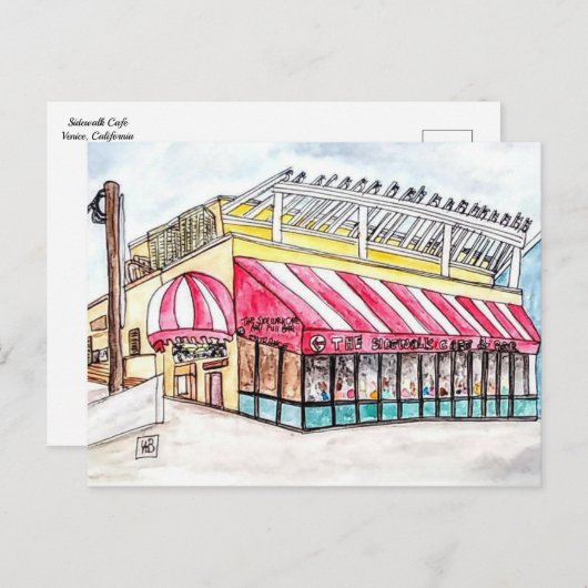 Sidewalk Cafe Briefkaart (Voorkant / Achterkant)