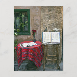 Sidewalk cafe, Chania, Kreta, Griekenland Briefkaart