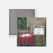 Sidewalk cafe, Chania, Kreta, Griekenland Magneet (Voorkant / Achterkant)