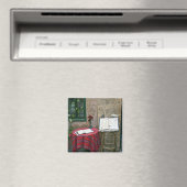 Sidewalk cafe, Chania, Kreta, Griekenland Magneet (Insitu (Vaatwasser))