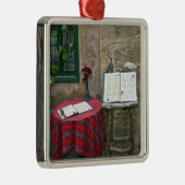 Sidewalk cafe, Chania, Kreta, Griekenland Metalen Ornament (Rechts)