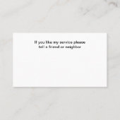 Sidewalk Cafe met koffiethema Visitekaartje (Achterkant)