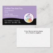 Sidewalk Cafe met koffiethema Visitekaartje (Voorkant / Achterkant)