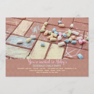 Sidewalk Chalk Uitnodiging