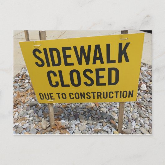 Sidewalk Closed Briefkaart (Voorkant)