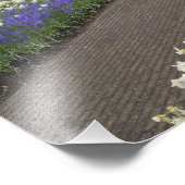 Sidewalk door tulpen, daffodils, en foto afdruk (Hoek)