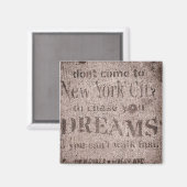 "Sidewalk Dreams-Little Italy, NYC" Magnet (Voorkant / Achterkant)