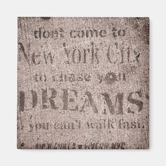 "Sidewalk Dreams-Little Italy, NYC" Magnet (Voorkant)