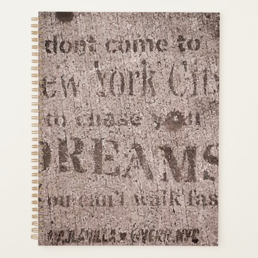 "Sidewalk Dreams-Little Italy, NYC" Planner (Voorkant)