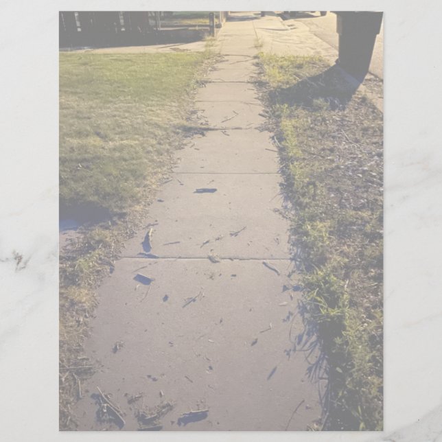 Sidewalk Path Faded Photo Letterhead Briefhoofd (Voorkant)