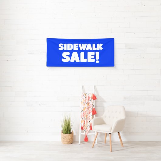 Sidewalk Sale! Blauwe banner (Insitu)