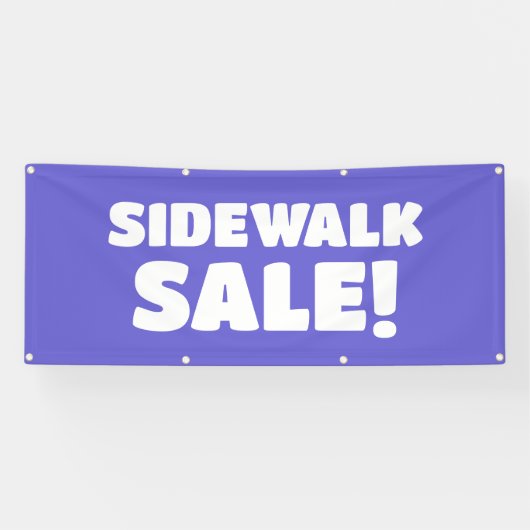 Sidewalk Sale! Paarse banner (Horizontaal)