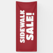 Sidewalk Sale! rode banner (Verticaal)