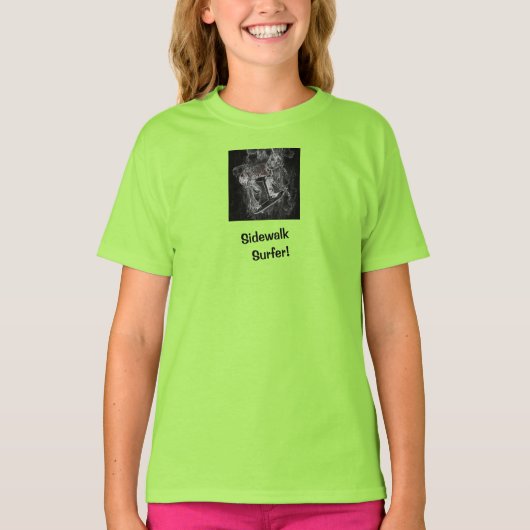 Sidewalk Surfer Pro Image Lime Skater T-shirt (Voorkant)