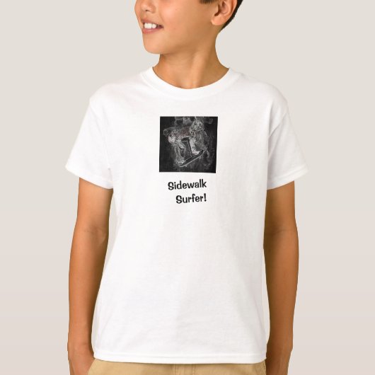 Sidewalk Surfer Pro Image Witte Skater T-shirt (Voorkant)