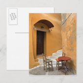 Sidewalk table setting, Chania, Kreta, Griekenland Briefkaart (Voorkant / Achterkant)