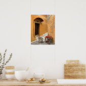 Sidewalk table setting, Chania, Kreta, Griekenland Poster (Keuken)
