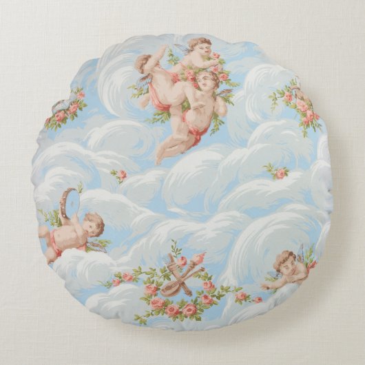 Sidewall (1890-1920) van Becker, Smith & Page, Inc Rond Kussen (Voorkant)