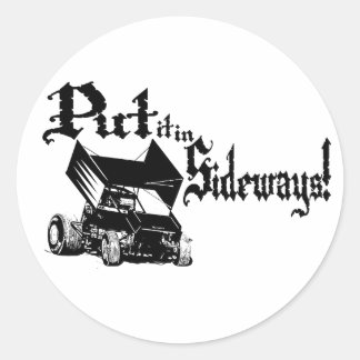 Sideways1 Ronde Sticker