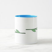 Sideways Blue Flowers Mok (Midden)