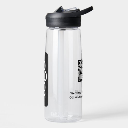 Sideways Business Logo Branding - QR-code - Tekst Waterfles (Links)