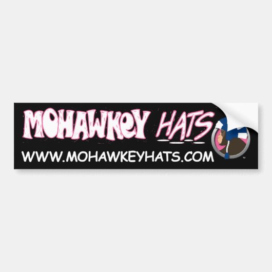 Sideways Mohawkey Monkey bumper sticker (Voorkant)