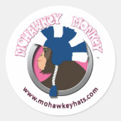 Sideways Mohawkey Monkey sticker (Voorkant)