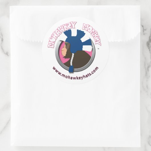 Sideways Mohawkey Monkey sticker (Tas)