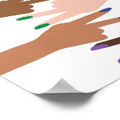 Sideways Peace Signaleert Poster (Hoek)