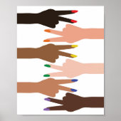 Sideways Peace Signaleert Poster (Voorkant)