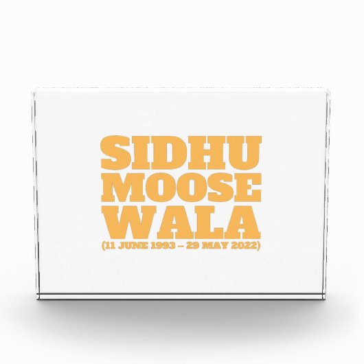 Sidhu Moose Wala 1993-2022 Fotoblokken (Voorkant)